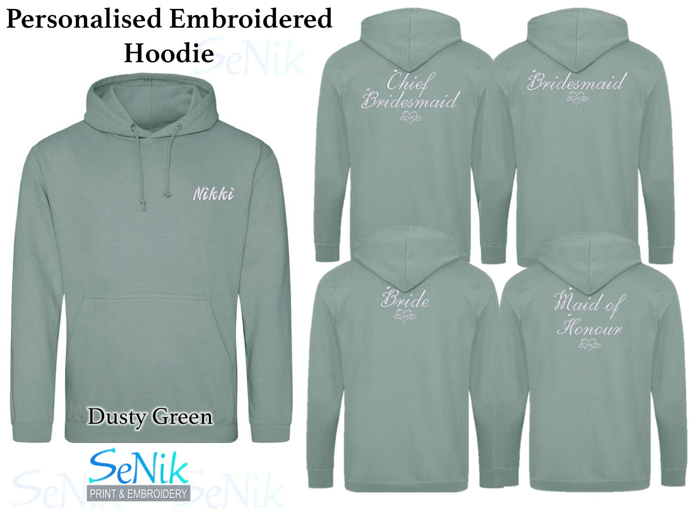 Personalised Embroidered Hoodies