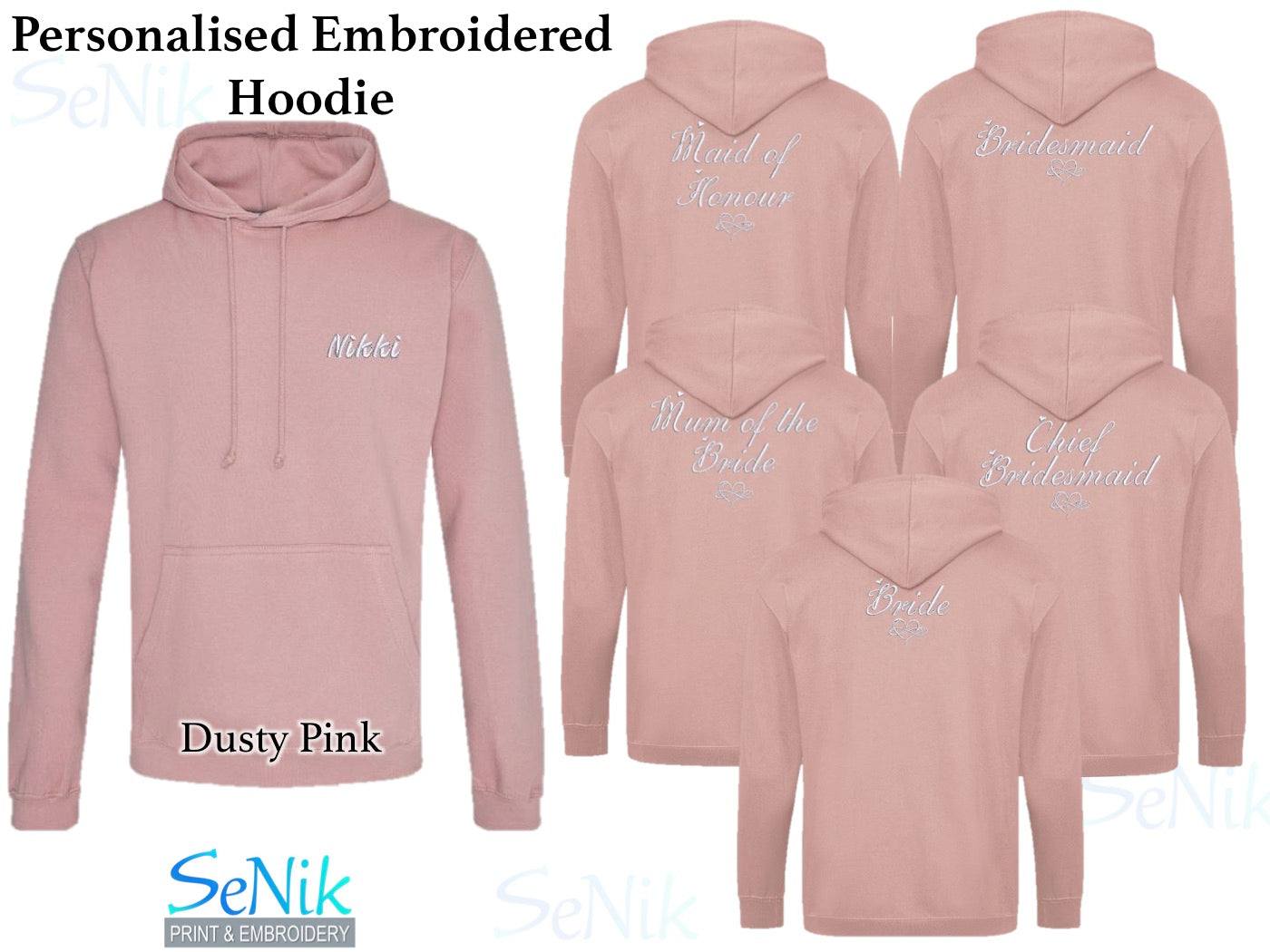 Personalised Embroidered Hoodies