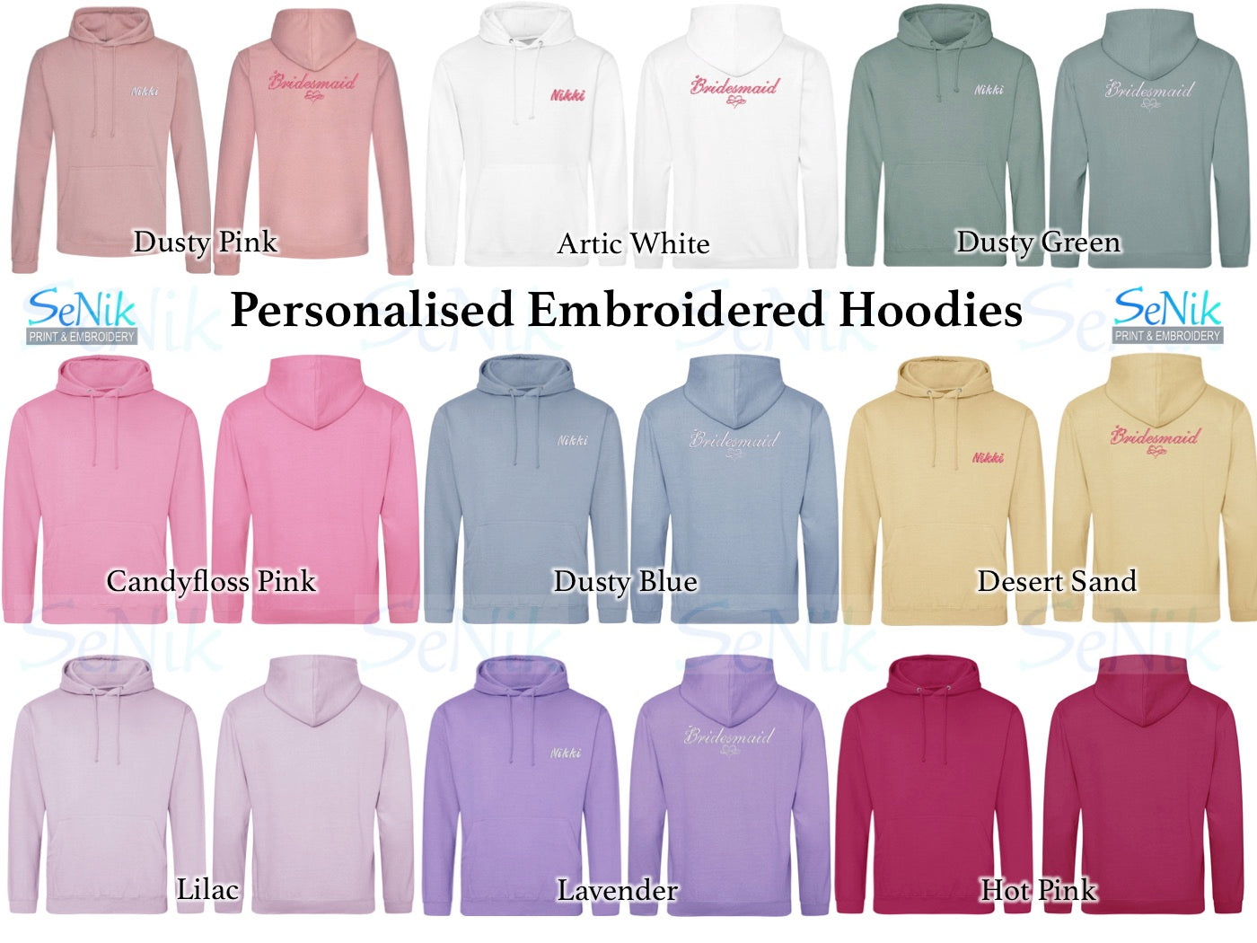 Personalised Embroidered Hoodies