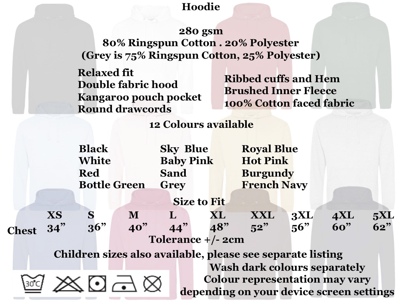 Christmas Personalised Hoodies Larger Sizes