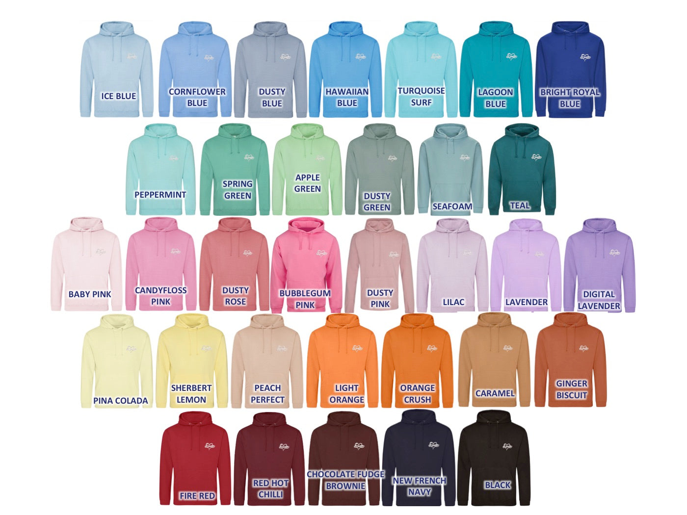 Infinity Hoodies Greens Collection 280gsm