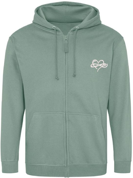 Infinity Classic Zoodie - Zipped Hoody Blues and Greens Collection 280 gsm