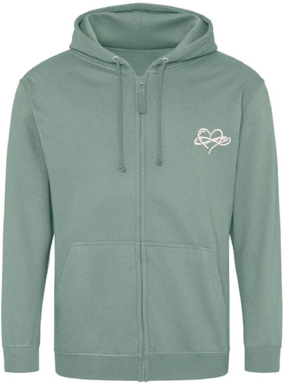 Infinity Classic Zoodie - Zipped Hoody Blues and Greens Collection 280 gsm