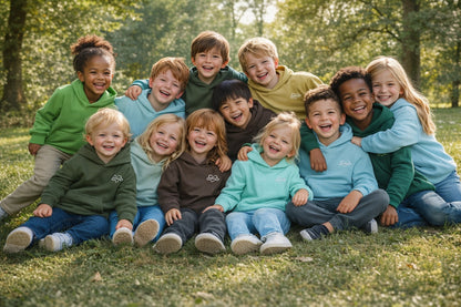 Childrens Infinity Hoodies Green Collection 280gsm