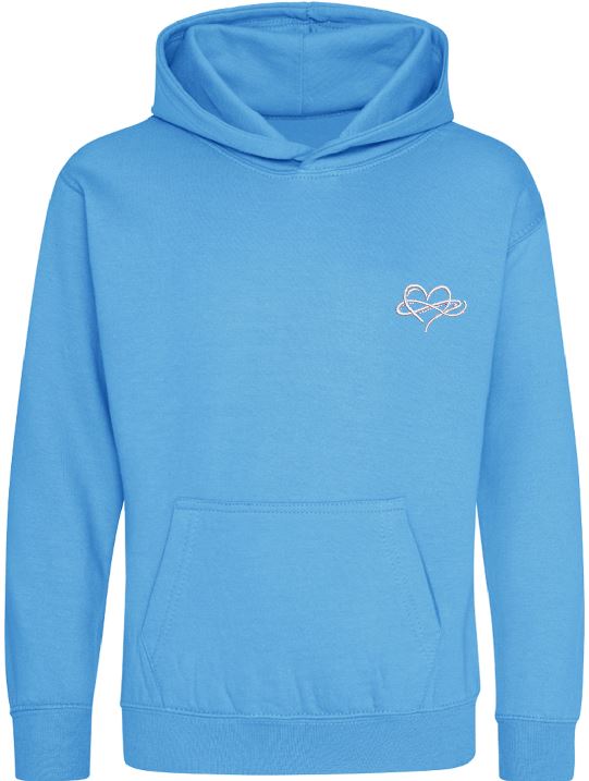 Childrens Infinity Hoodies Blues Collection 280gsm