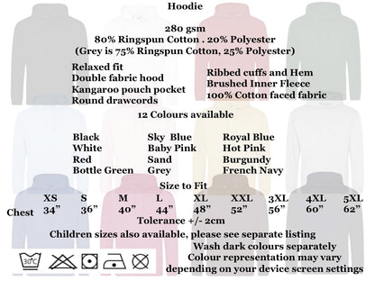 Christmas Personalised Hoodies Larger Sizes