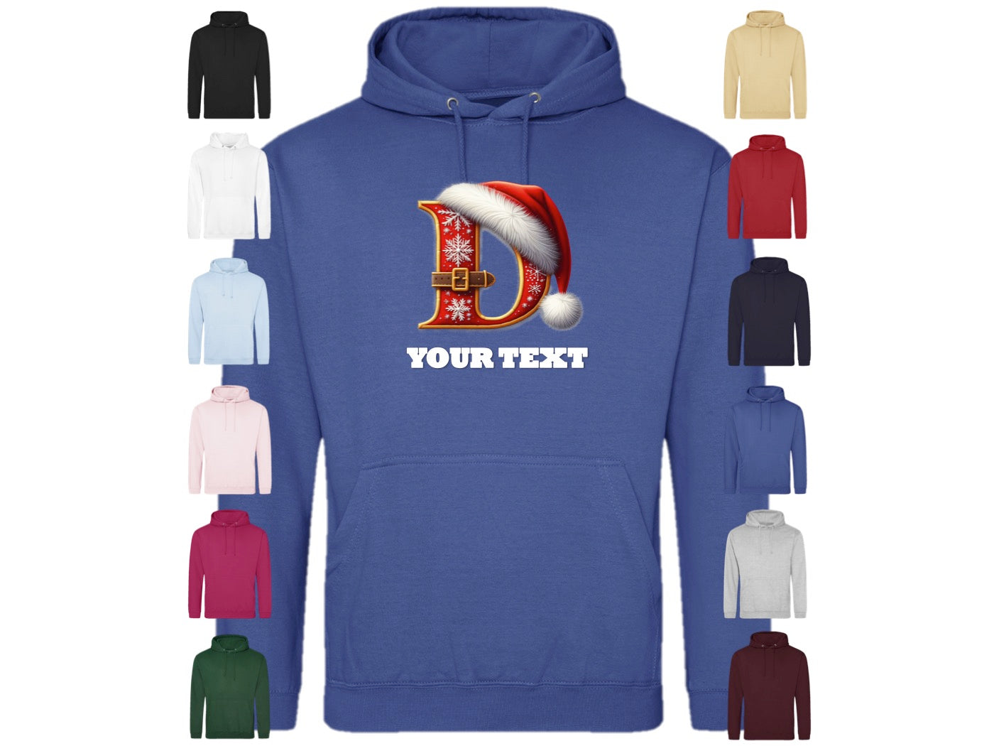 Christmas Personalised Hoodies Larger Sizes