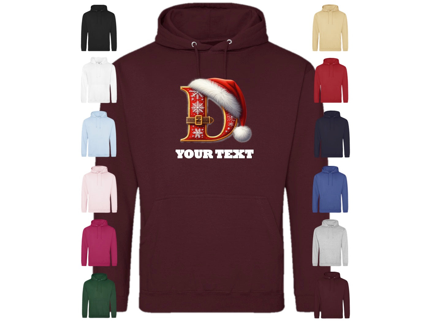 Christmas Personalised Hoodies Larger Sizes