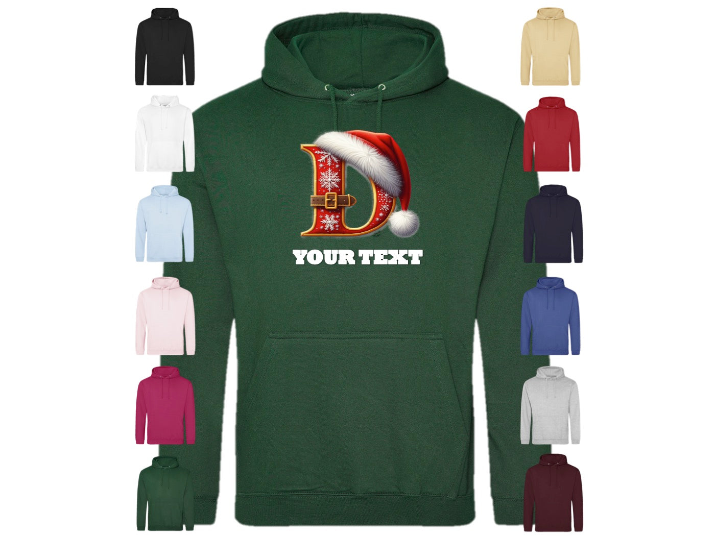 Christmas Personalised Hoodies Larger Sizes