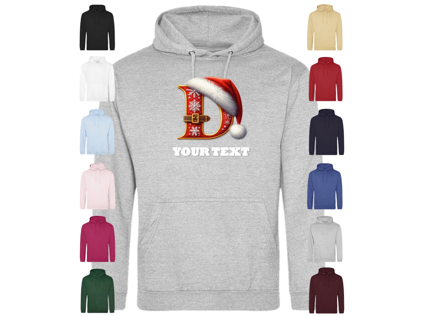 Christmas Personalised Hoodies Larger Sizes