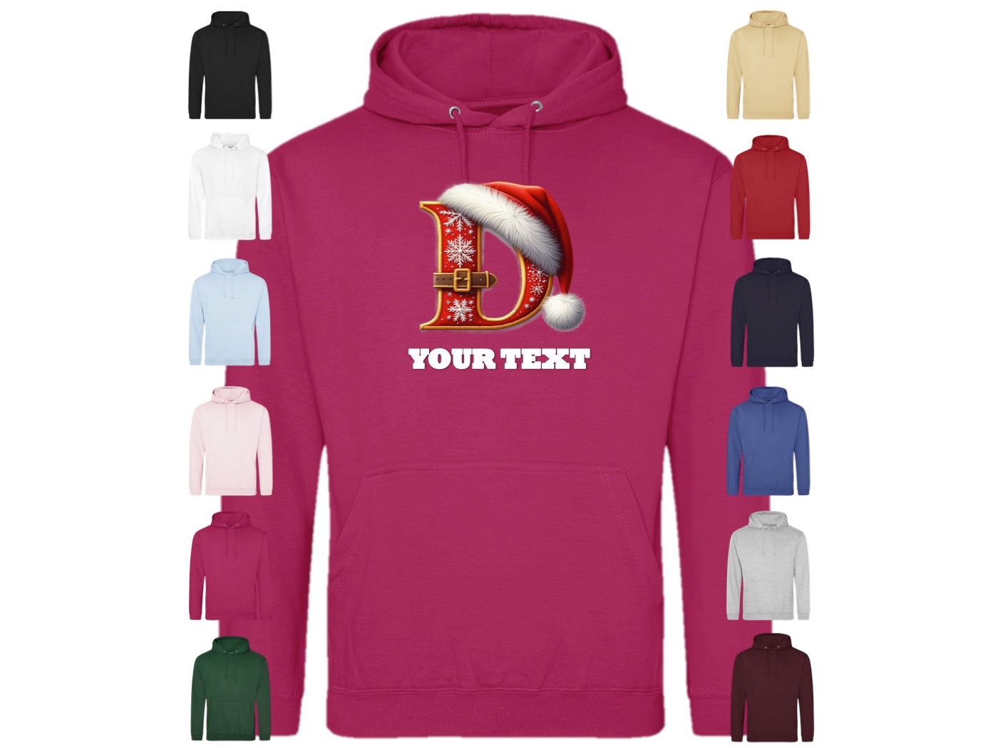 Christmas Personalised Hoodies Larger Sizes