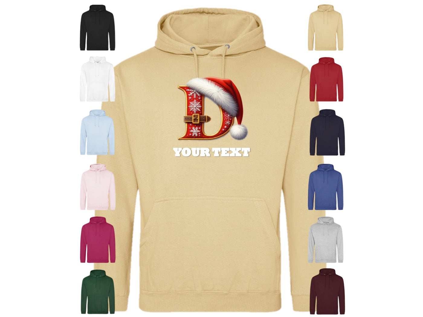 Christmas Personalised Hoodies Larger Sizes