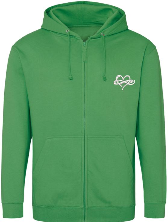 Infinity Classic Zoodie - Zipped Hoody Blues and Greens Collection 280 gsm