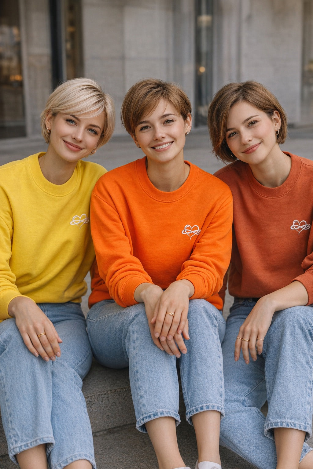 Infinity Sweatshirt Orange and Browns Collection 280gsm
