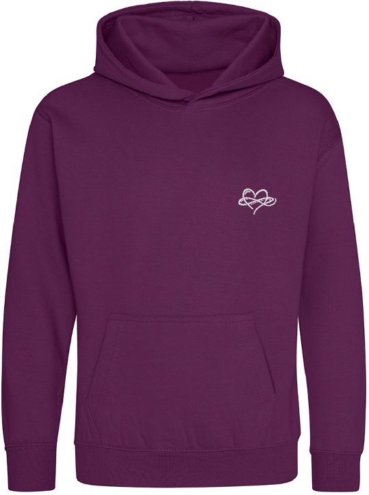 Childrens Infinity Hoodies Pink Purple Collection 280gsm