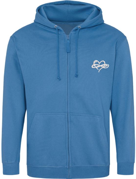 Infinity Classic Zoodie - Zipped Hoody Blues and Greens Collection 280 gsm