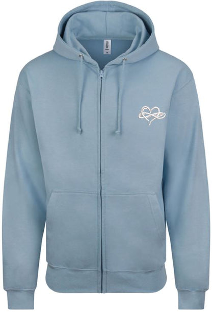 Infinity Classic Zoodie - Zipped Hoody Blues and Greens Collection 280 gsm