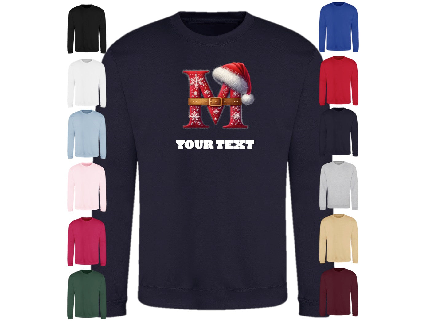 Christmas Personalised Sweatshirts Larger Sizes