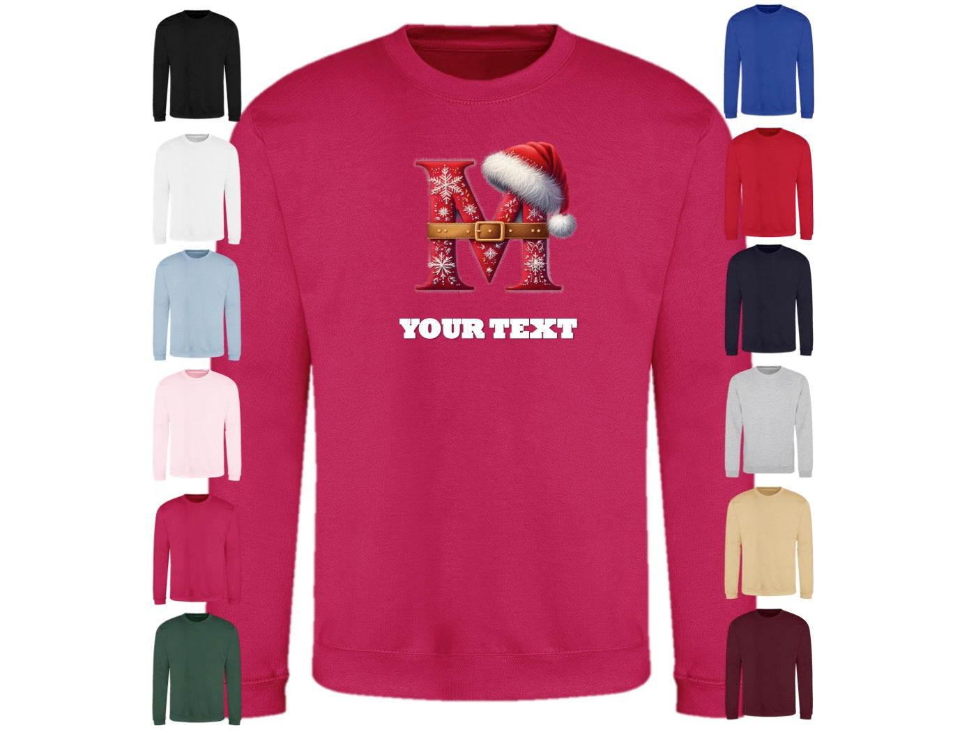 Christmas Personalised Sweatshirts Larger Sizes