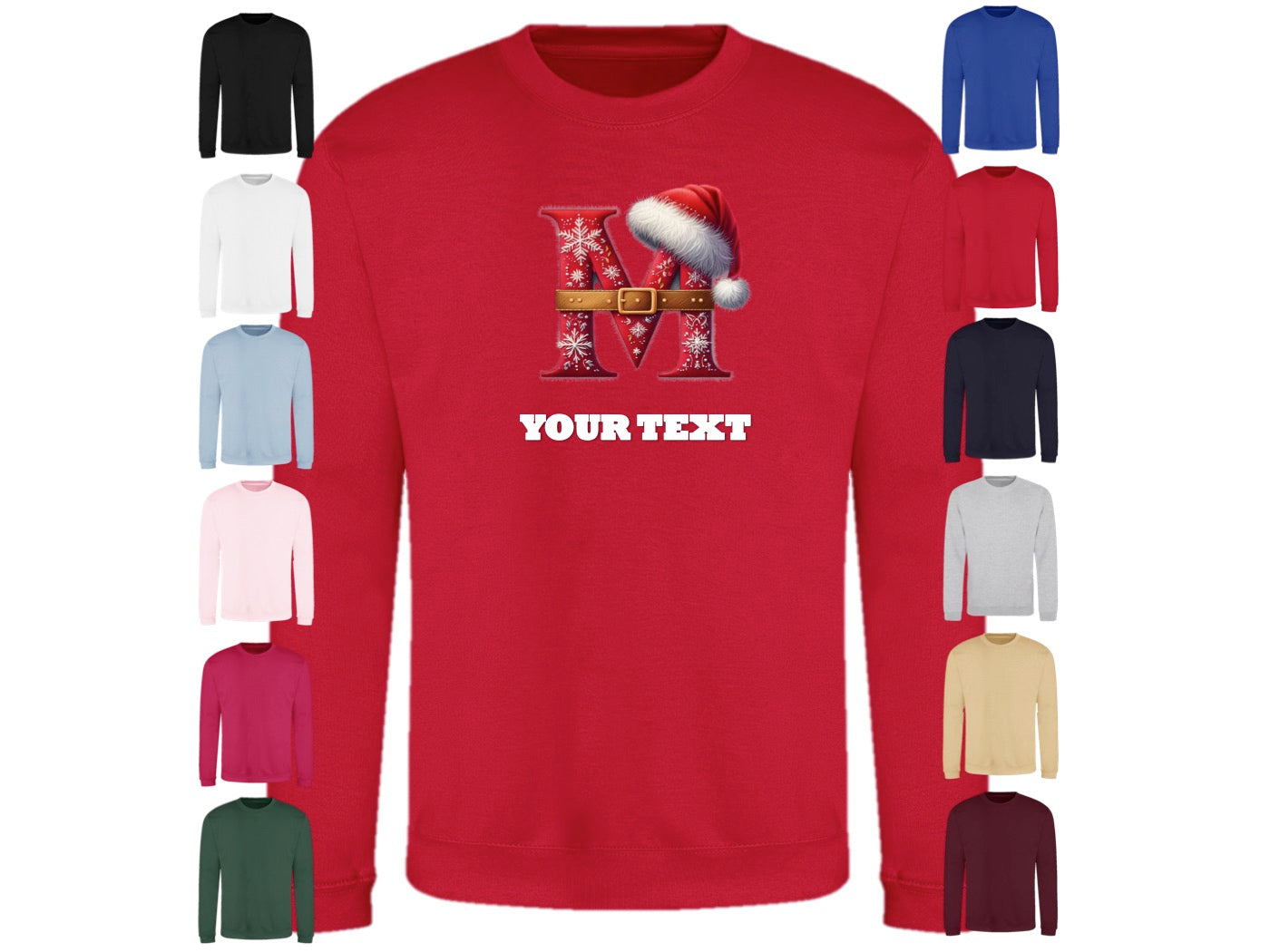 Christmas Personalised Sweatshirts Larger Sizes